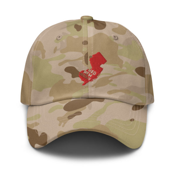 Red State New Jersey Multicam Camo Hat Arid Front