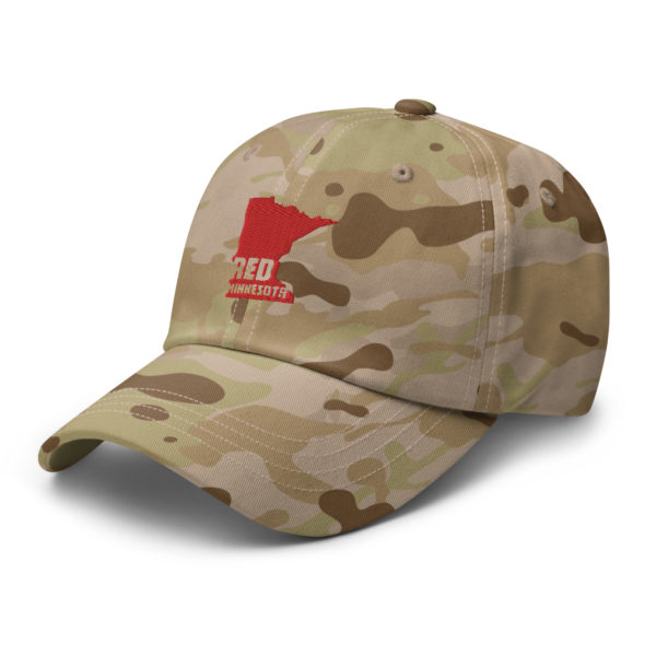 Red State Minnesota Multicam Camo Hat Left Front