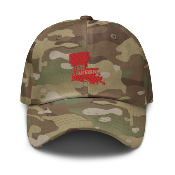 Red State Louisiana Multicam Camo Hat Green Front