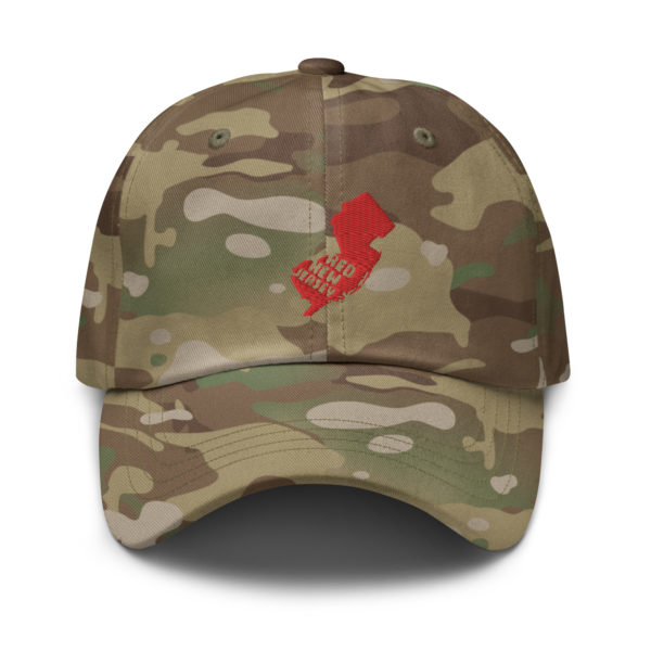 Red State New Jersey Multicam Camo Hat Green Front