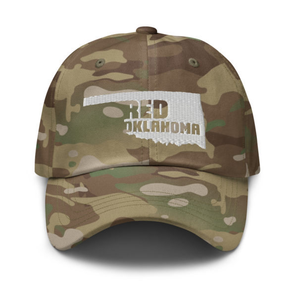 Red State Oklahoma Multicam Camo Hat Green Front