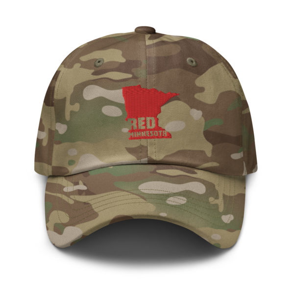 Red State Minnesota Multicam Camo Hat Green Front