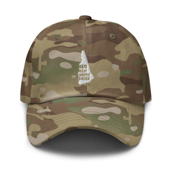 Red Hampshire Multicam Dad Hat Green Front