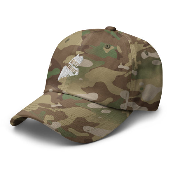 Red State Maine Multicam Camo Hat Green Left Front