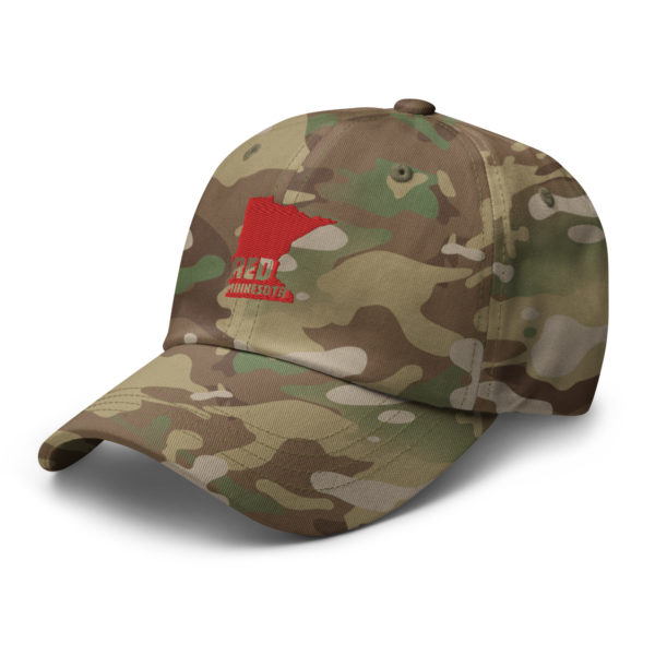 Red State Minnesota Multicam Camo Hat Green left Front