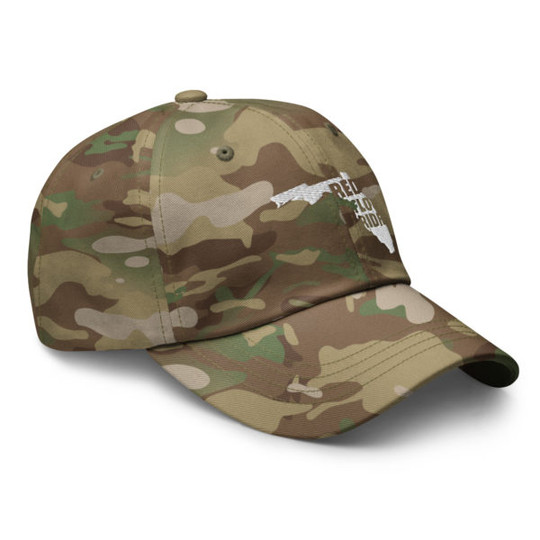 Red Florida Dad Hat Multicam Arid Right Front