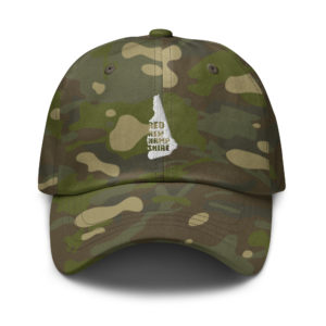 Red New Hampshire Dad Hat Multicam Tropic Front