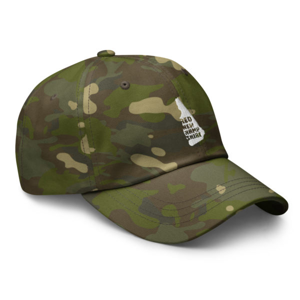 Red New Hampshire Dad Hat Multicam Tropic Right