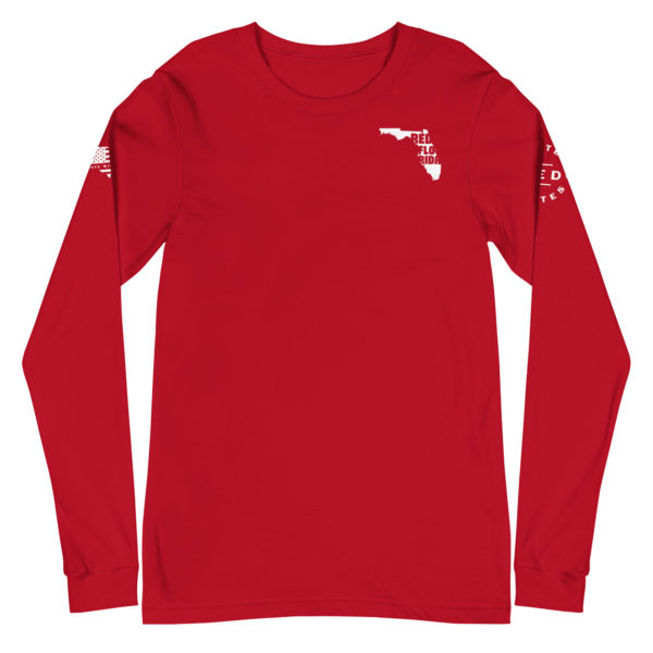 Unisex Long Sleeve Tee Red Red Florida