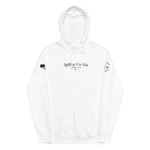 Spilling The Tea Since 1773 Unisex Midweight Hoodie Classic White