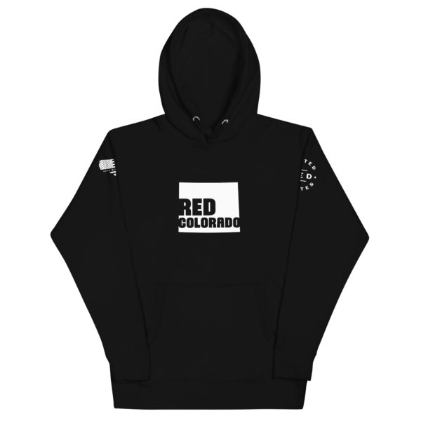 Unisex Premium Hoodie Black Red Colorado