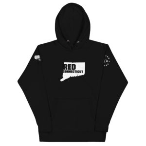 Unisex Premium Hoodie Black Red Connecticut