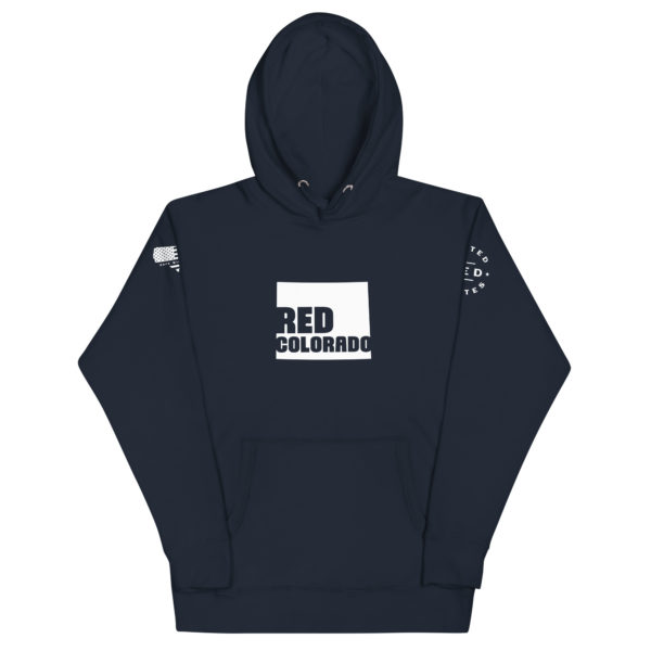 Unisex Premium Hoodie Navy Blazer Red Colorado
