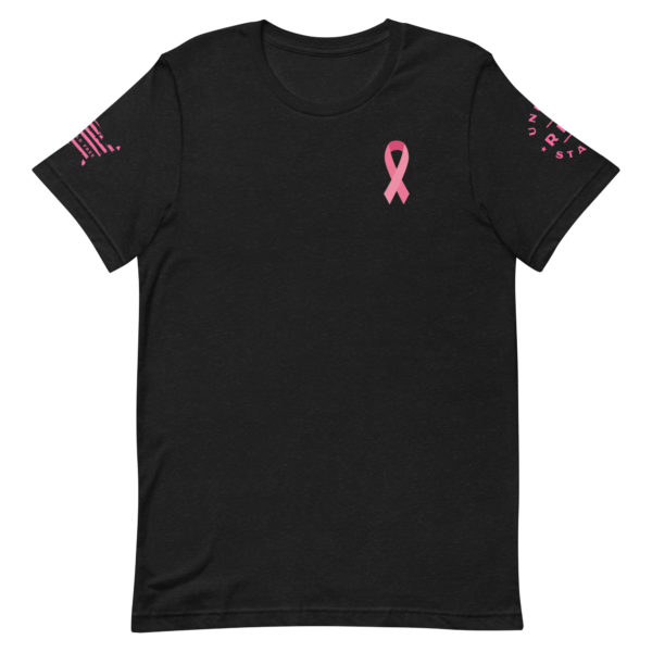 Breast Cancer Ribbon Shirt Black Front