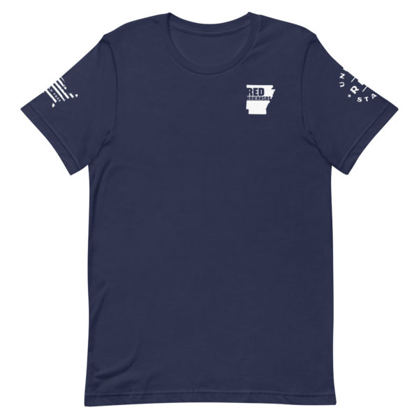 Unisex Staple T Shirt Navy Red Arkansas