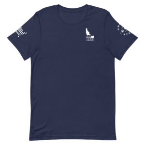 Unisex Staple T Shirt Navy Red Idaho