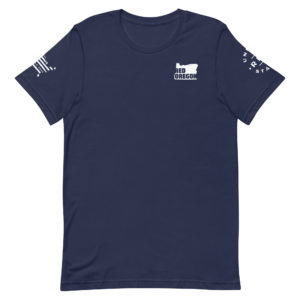 Unisex Staple T Shirt Navy Red Oregon