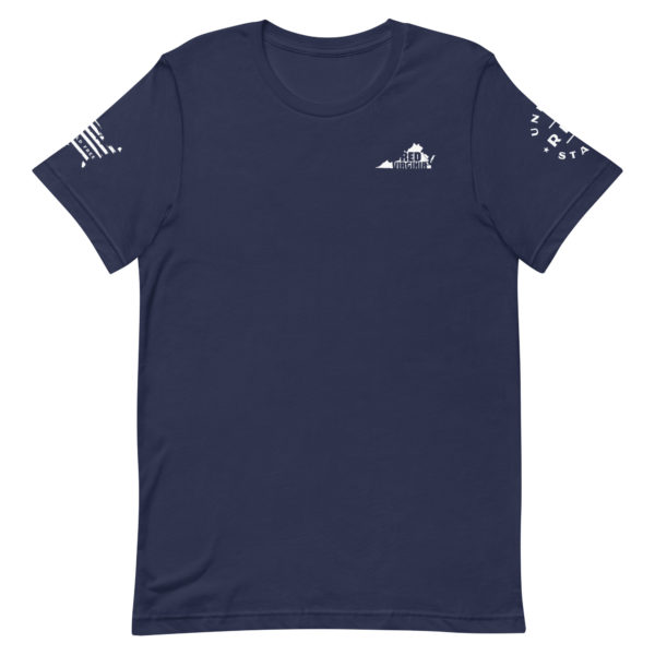 Unisex Staple T Shirt Navy Red Virginia