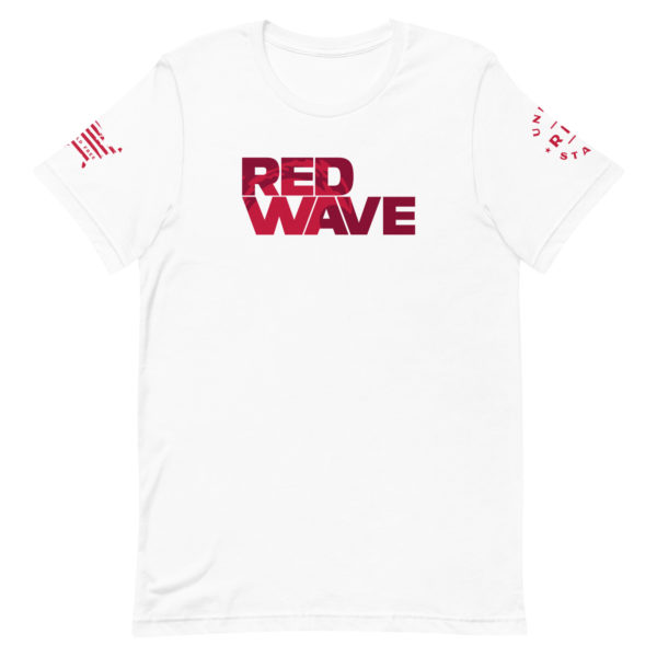 Unisex Staple T Shirt White Red Wave