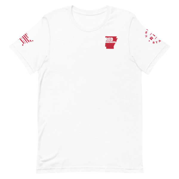 Unisex Staple T Shirt White Red Arkansas