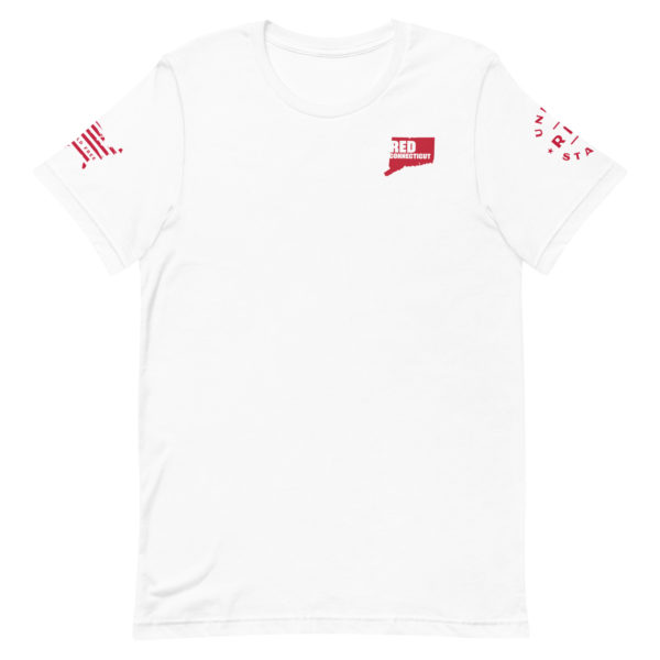 Unisex Staple T Shirt White Red Connecticut