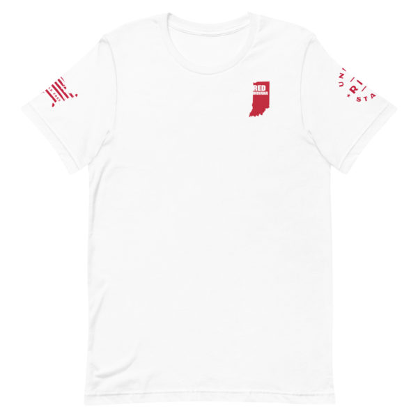 Unisex Staple T Shirt White Red Indiana