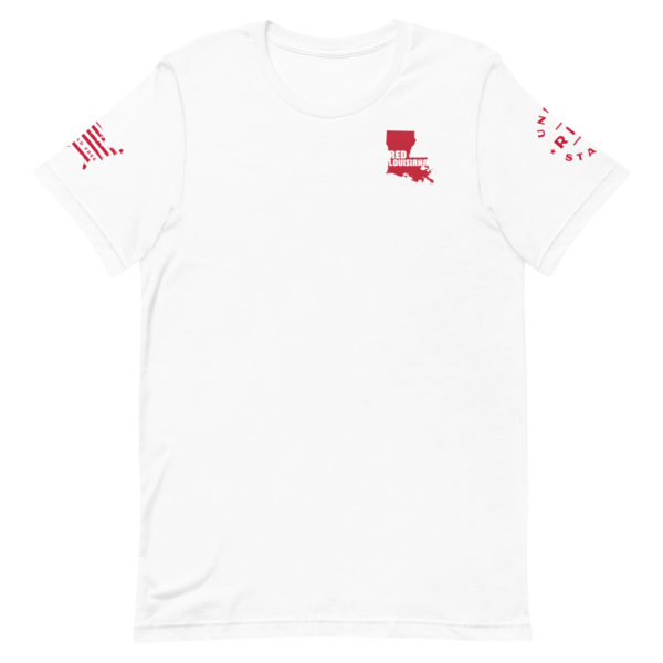 Unisex Staple T Shirt White Red Louisiana