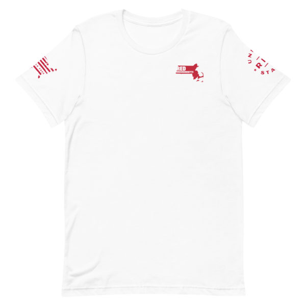 Unisex Staple T Shirt White Red Massachusetts