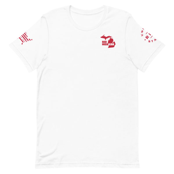 Unisex Staple T Shirt White Red Michigan