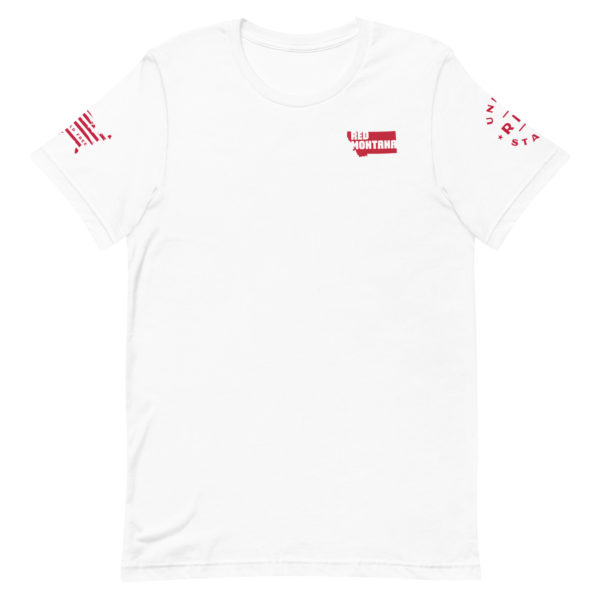 Unisex Staple T Shirt White Red Montana