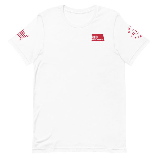 Unisex Staple T Shirt White Red North Dakota