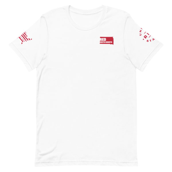 Unisex Staple T Shirt White Red South Dakota