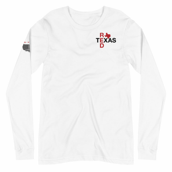 Red State Texas Light Color Choices Long Sleeve T-Shirt - Image 3