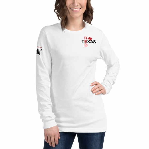 Red State Texas Light Color Choices Long Sleeve T-Shirt - Image 5